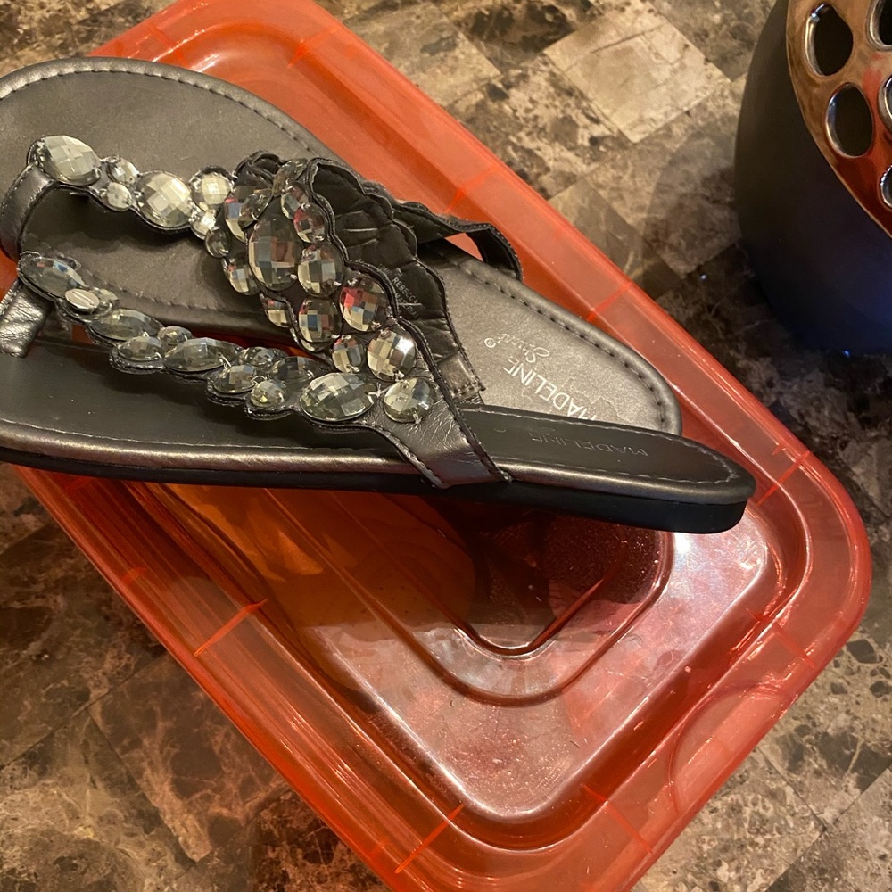Ladies Blingy Rhinestone Sandals - Picture 4 of 5